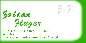 zoltan fluger business card