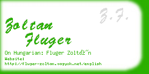 zoltan fluger business card